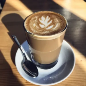 A steaming cup of coffee made from high-quality beans, offering a bold and smooth flavour.